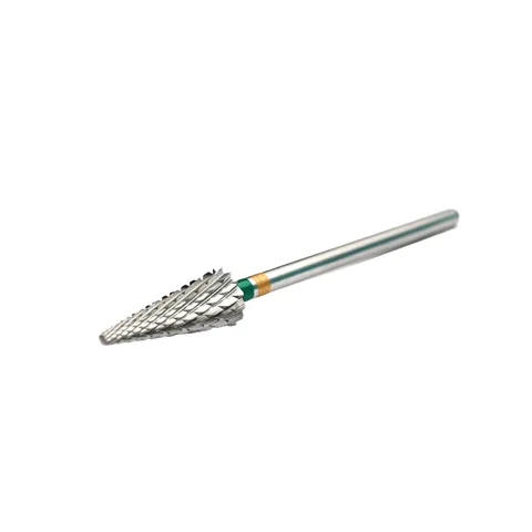 Left Handed - Carbide E file nail drill bit green for gel, acrylic removal - Green - Yellow