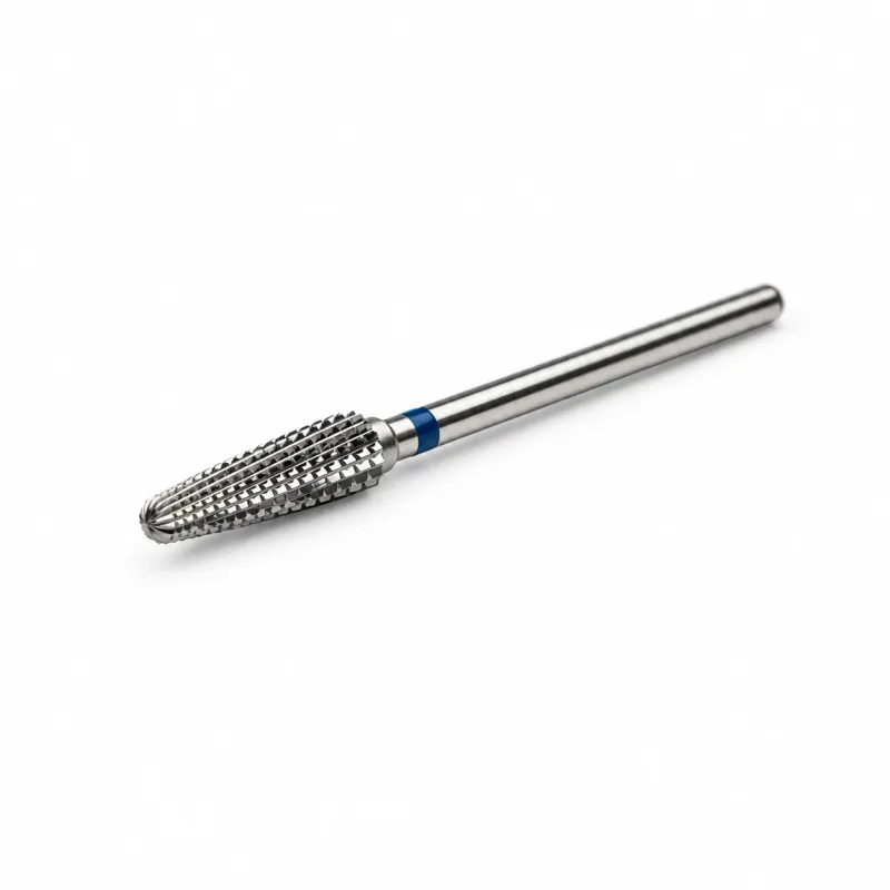 Left Handed - Carbide E file nail drill bit green for gel, acrylic removal - Blue