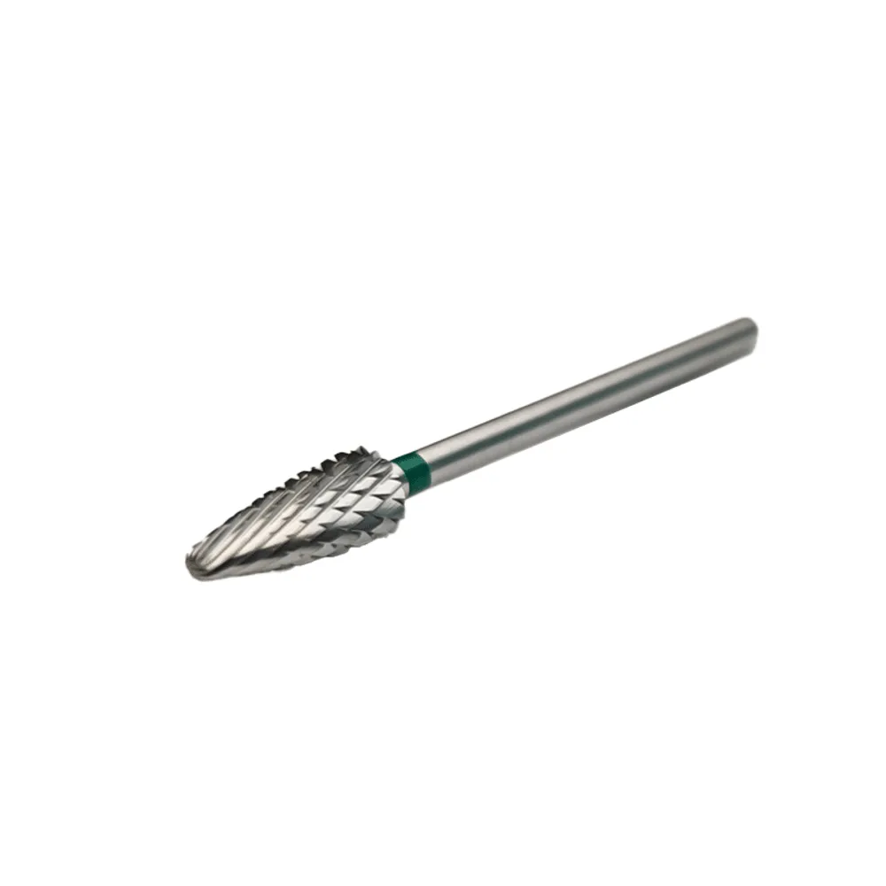 Left Handed - Carbide E file nail drill bit green for gel, acrylic removal