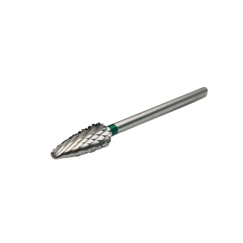 Left Handed - Carbide E file nail drill bit green for gel, acrylic removal